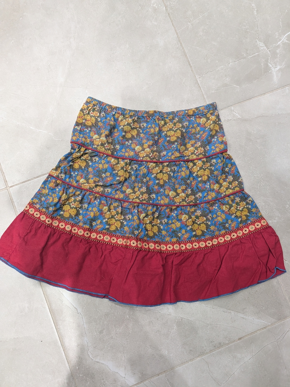 4/$20 April Cornell Girls Tiered Floral Skirt – 5/6